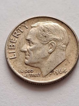 USA 10 Centów Roosevelt 1964 r