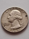 USA 1/4 Dollara Waszyngton 1964 r D