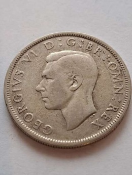 Wielka Brytania 1/2 Crown Jerzy VI 1937 r