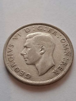 Wielka Brytania 1/2 Crown Jerzy VI 1940 r