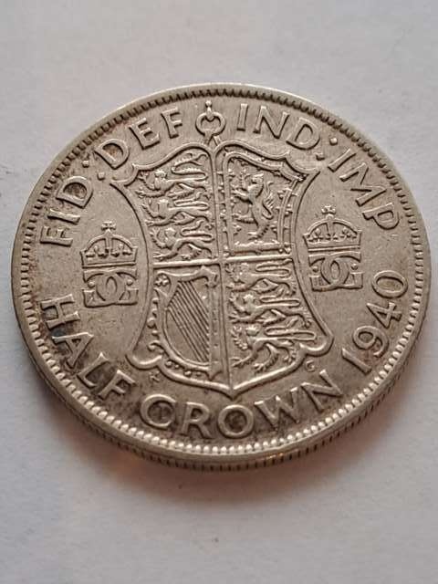 Wielka Brytania 1/2 Crown Jerzy VI 1940 r