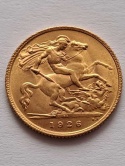 Wielka Brytania 1/2 Suwerena Jerzy V 1926 r