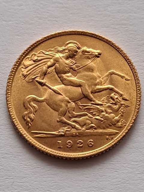 Wielka Brytania 1/2 Suwerena Jerzy V 1926 r