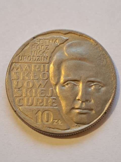 10 zł Maria Skłodowska-Curie 1967 r