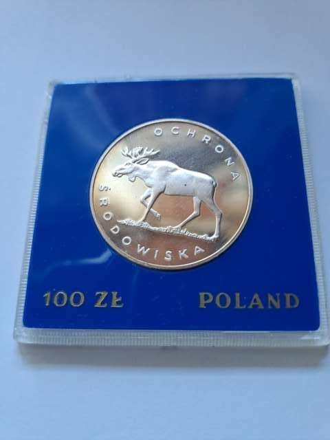 100 zł Ochrona Środowiska Łoś 1978 r