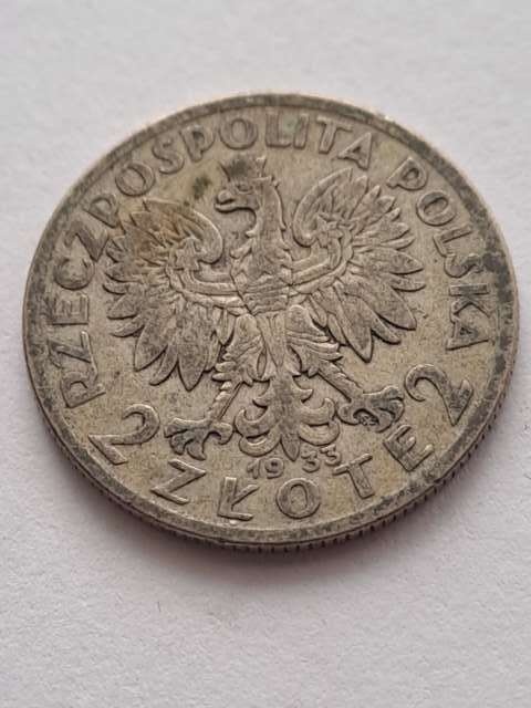 2 zł Głowa Kobiety 1933 r