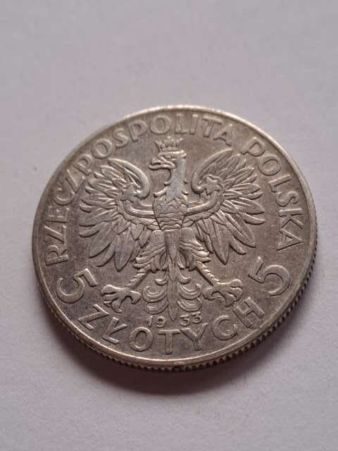 5 zł Głowa Kobiety 1933 r