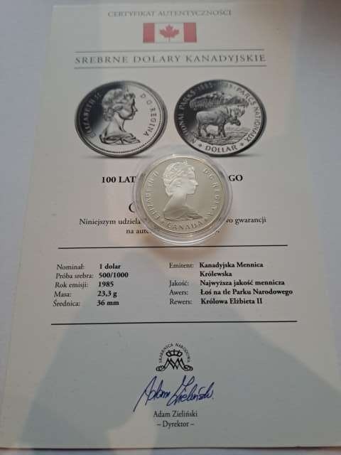 Kanada 1 Dolar Park Narodowy 1985 r