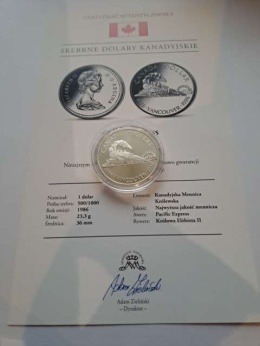 Kanada 1 Dolar Pacific Expres 1986 r