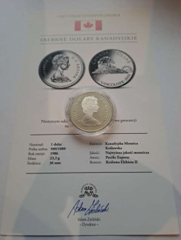 Kanada 1 Dolar Pacific Expres 1986 r