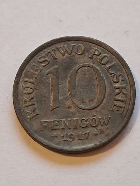 Królestwo Polskie 10 Fenigów 1917 r