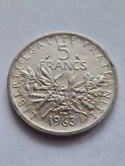 Francja 5 Franków 1963 r