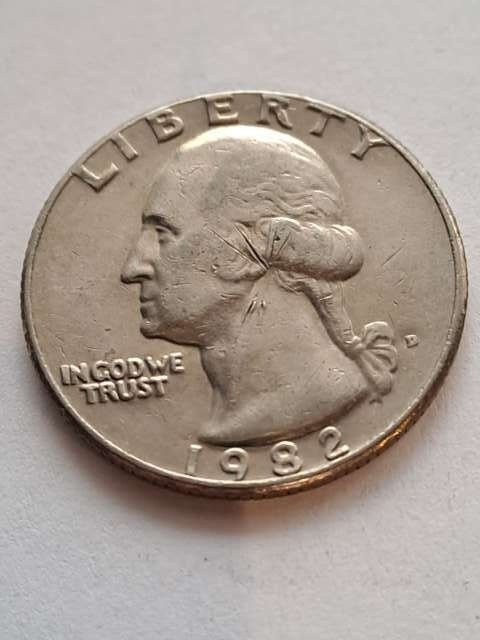 USA 1/4 Dollara Waszyngton 1982 r D