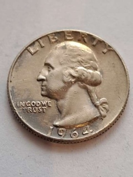 USA 1/4 Dollara Waszyngton 1964 r D