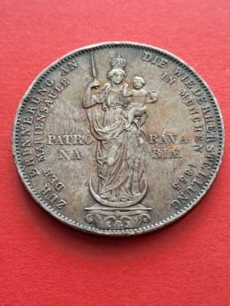 Niemcy 2 Guldeny Kolumna Madonny 1855 r
