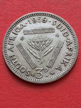 Suid Afrika 3 pensy Elżbieta II 1959 r
