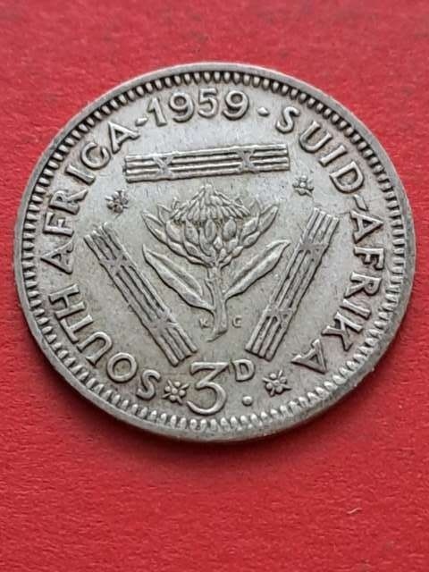 Suid Afrika 3 pensy Elżbieta II 1959 r