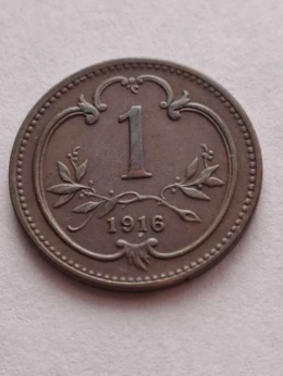 Austria 1 haler Franciszek Józef 1916 r