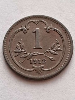 Austria 1 haler Franciszek Józef 1912 r