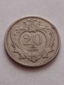 Austria 20 haler Franciszek Józef 1894 r