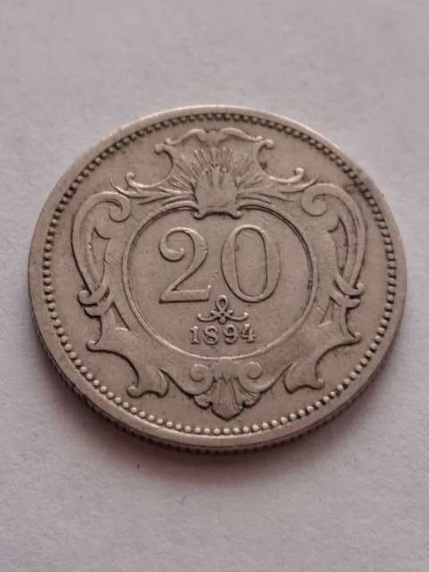Austria 20 haler Franciszek Józef 1894 r