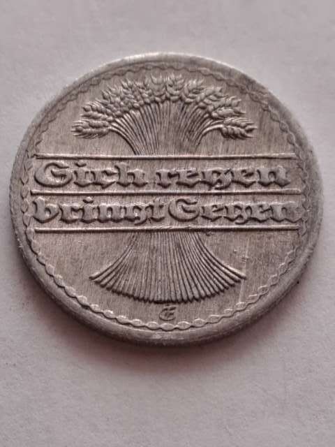Niemcy 50 Pfenning Weimar 1922 r G