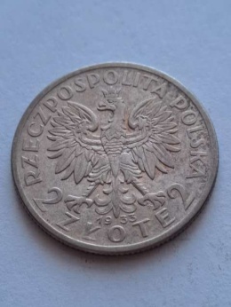 2 zł Głowa Kobiety 1933 r