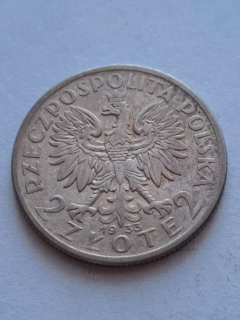 2 zł Głowa Kobiety 1933 r