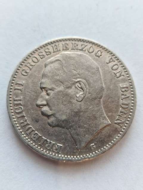 Niemcy 3 Marki Badenia 1909 r