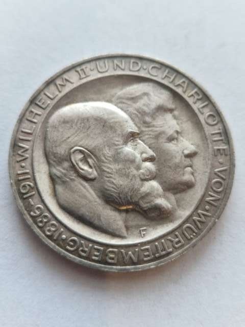 Niemcy 3 Marki Wirtembergia 1911 r