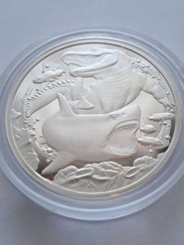 Niue Island 1 Dolar Krokodyl i Rekin 2022 r