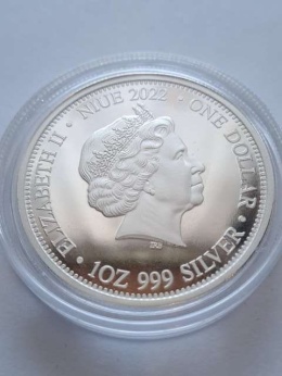 Niue Island 1 Dolar Krokodyl i Rekin 2022 r