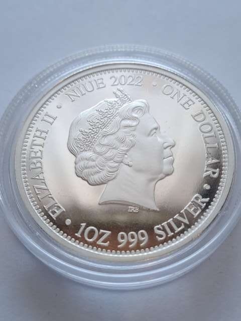 Niue Island 1 Dolar Krokodyl i Rekin 2022 r