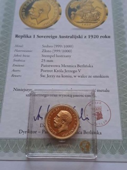 Replika 1 Sovereign Jerzy V 1920 r