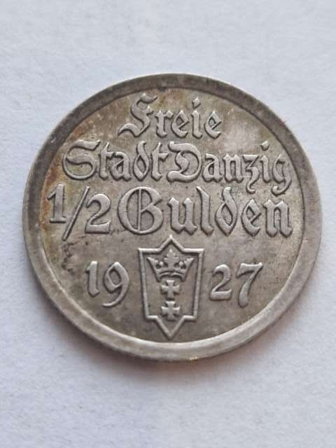 WMG 1/2 Guldena 1927 r rzadki