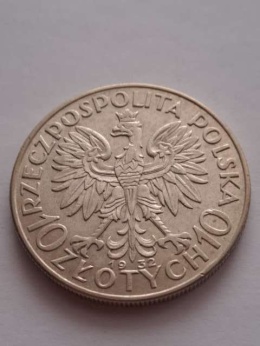 10 zł Głowa Kobiety 1932 r bez znaku