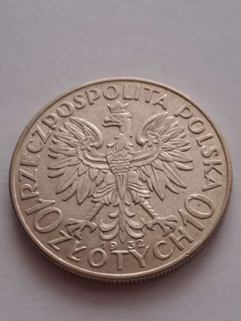 10 zł Głowa Kobiety 1932 r bez znaku