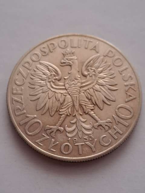 10 zł Głowa Kobiety 1933 r