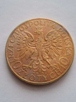 10 zł Głowa Kobiety 1932 r znak