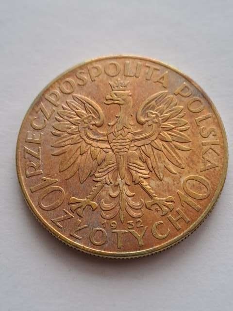 10 zł Głowa Kobiety 1932 r znak