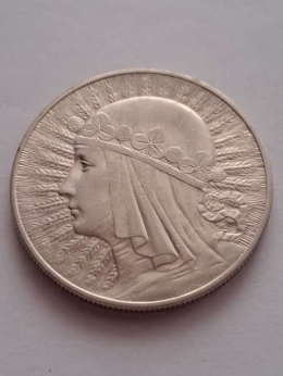 10 zł Głowa Kobiety 1933 r