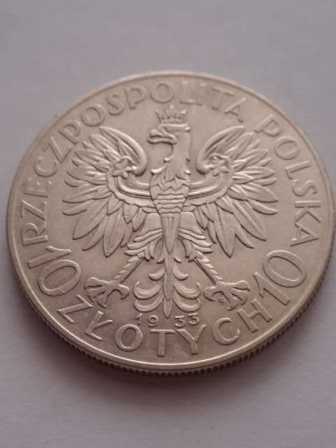 10 zł Głowa Kobiety 1933 r