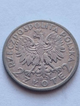 2 zł Głowa Kobiety 1933 r
