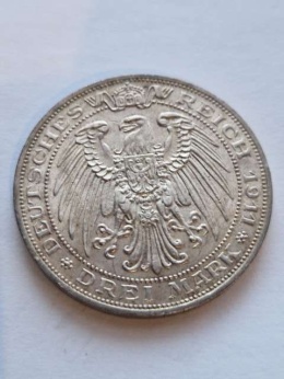 3 Marki Uniwersytet Breslau 1911 r