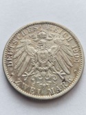 Niemcy 2 Marki Wilhelm II Prusy 1904 r