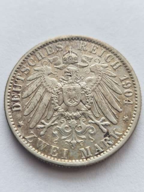 Niemcy 2 Marki Wilhelm II Prusy 1904 r