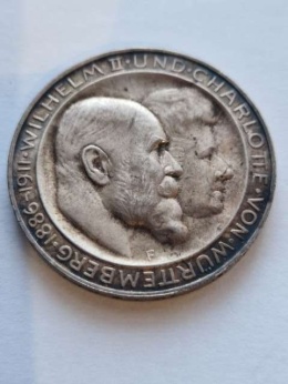 Niemcy 3 Marki Wirtembergia 1911 r