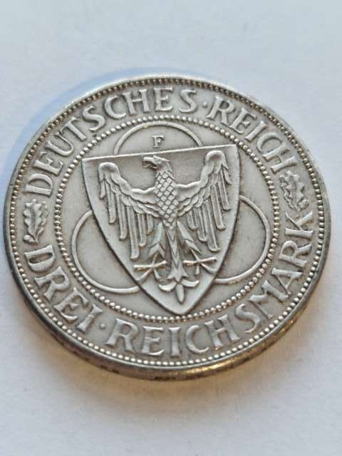 Niemcy 3 marki Wyzwolenie Nadrenii 1930 r F