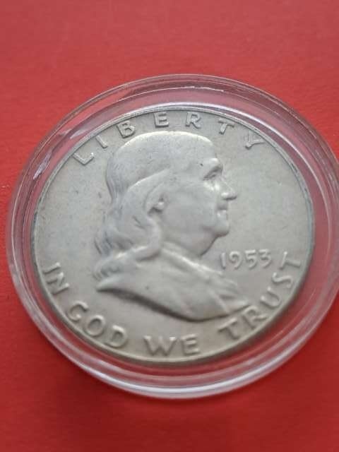 USA 1/2 Dollara Franklin 1953 r