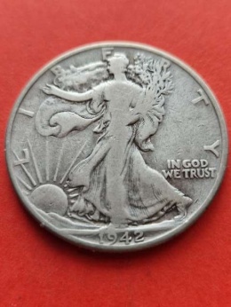 USA 1/2 Dollara idąca Wolność 1942 r